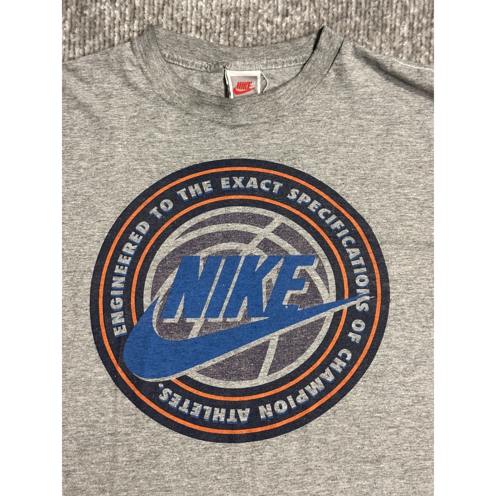 Vintage Nike T Shirt Mens XL Graphic Logo Center 90's Single Stitched Rare HTF